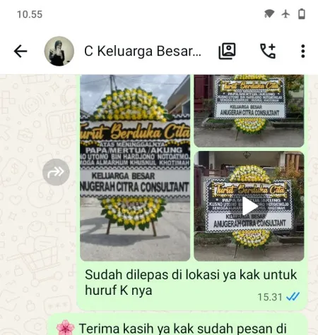 Pengiriman Papan Bunga Duka Kestalan Banjarsari